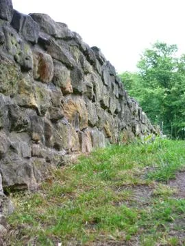 Pontefract Wall 01 Stock Photos