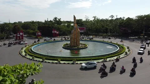 Pontianak bamboo monument Stock Footage 254801868