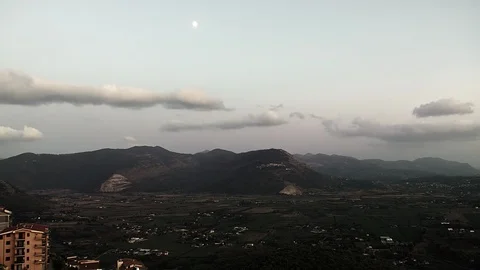 The Pontine plain Sunset Timelapse Stock Footage 105548441