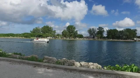 Pontoon Boat Stock Footage 56729476