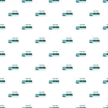 Pontoon boat repeating pattern on white background Stock Illustration