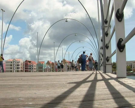 Pontoon bridge Stock Footage 355662