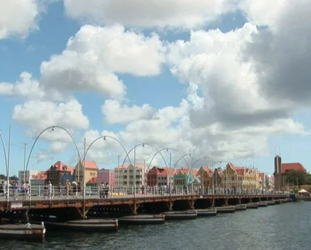 Pontoon bridge Stock Footage 355664