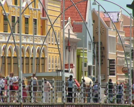 Pontoon bridge Stock Footage 355670
