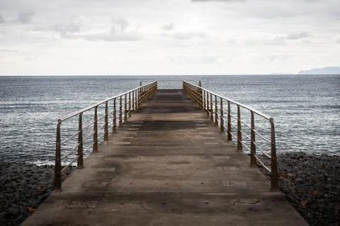 Pontoon to the sea Stock Photos