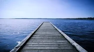 Pontoon On Water Zen Atmosphere Stock Footage