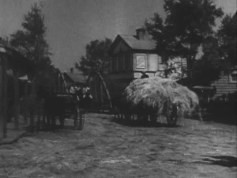 Pony Express riders move through the West in the 1800s (as depicted in 1961). Stock Footage 75285925