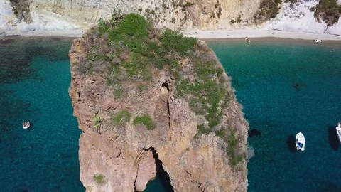 Ponza aerial view Stock Footage 123863259