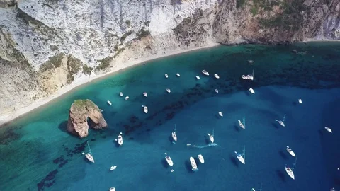 Ponza aerial view Stock Footage 123863267