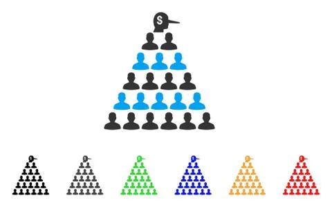 Ponzi Pyramid Manager Vector Icon Illustration