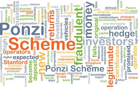 Ponzi scheme background concept Stock Illustration