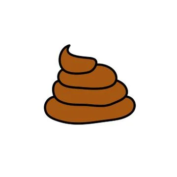 Poo doodle icon, vector illustration Stock Illustration