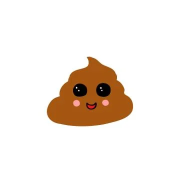 Poo doodle icon, vector illustration Stock Illustration