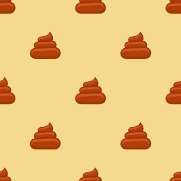 Poo seamless pattern Illustrazione stock