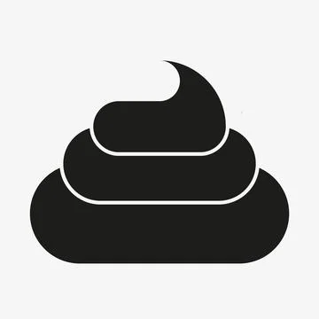 Poo vector icon isolated on white background 스톡 일러스트