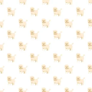 Poodle dog breed seamless repeating pattern design Stock Illustration