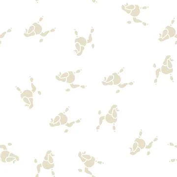 Poodle dog glyph seamless pattern Stock Illustration