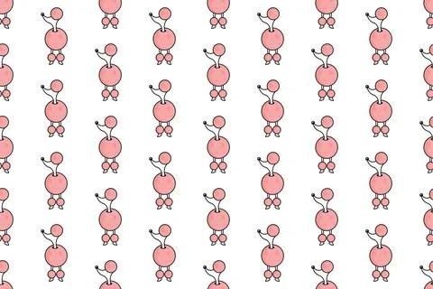 Poodle dog seamless pattern background template Stock Illustration