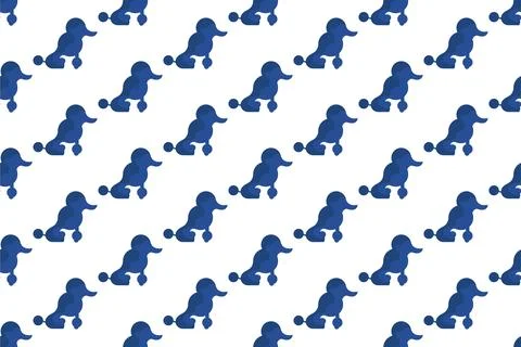 Poodle dog seamless pattern background template Stock Illustration