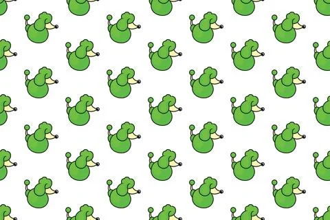 Poodle dog seamless pattern background template Stock Illustration