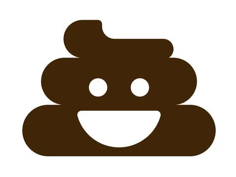 Poo.Happy poop design. Pin, patch, stamp, icon, sticker. Emoji. Vector illu.. Ilustración de archivo
