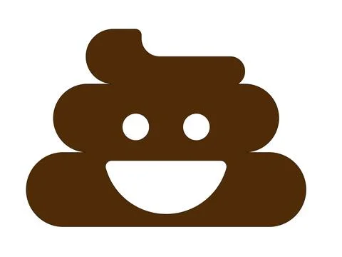 Poo.Happy poop design. Pin, patch, stamp, icon, sticker. Emoji. Vector illu.. Stock Illustration