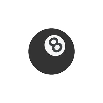 Pool 8 ball icon. Vector illustration design. Stock Illustration