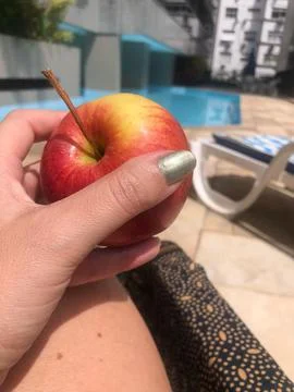 Pool and apple Stock Photos