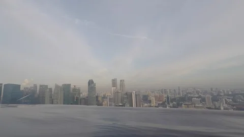 Pool and city Stock Footage 101844223