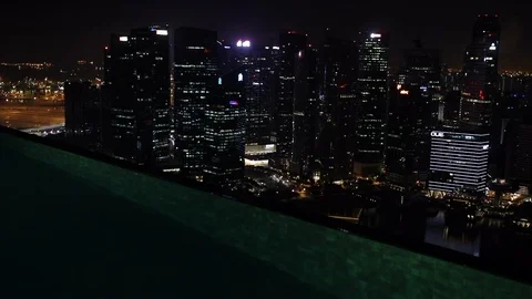 Pool and city Stock Footage 102038756