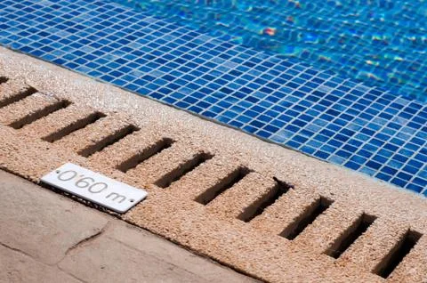 Pool and depth indicator Stock-Fotos