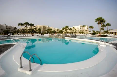 Pool and hotel Stock Photos