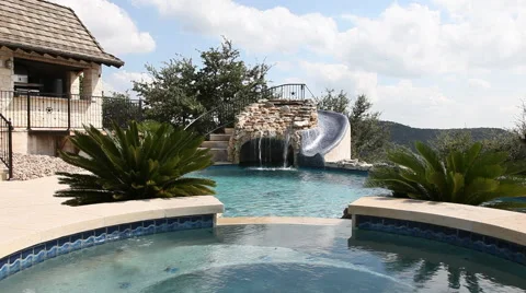 Pool and Jacuzzi Stock Footage 40807401