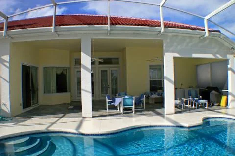 Pool and lanai Stock Photos