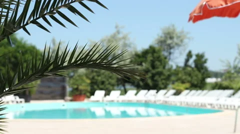Pool and Lounge View Stock Footage 51015647