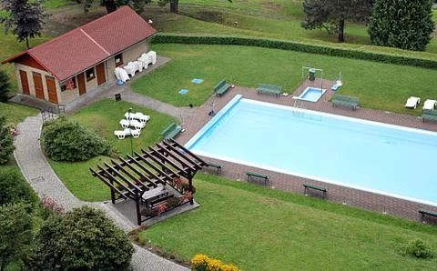 Pool and park Stock Photos