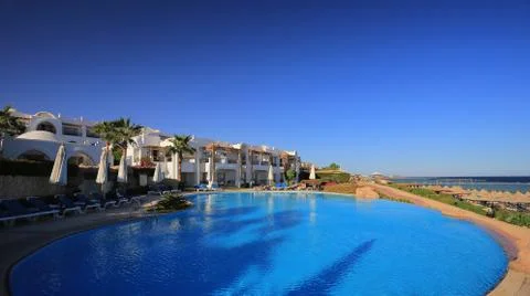 Pool and sea Stock Photos