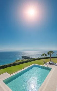 Pool and sea Stock Photos