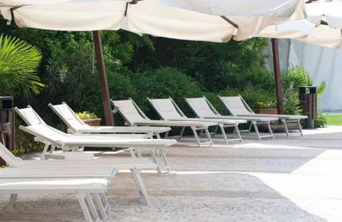 Pool and waterfall in hotel Stock Photos