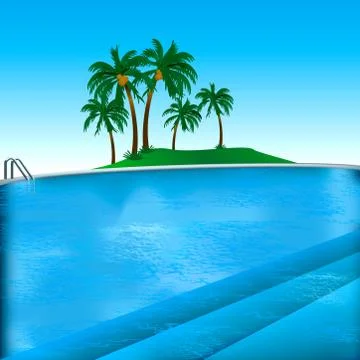 Pool Background Stock Illustration