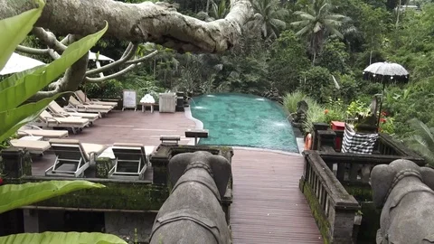 Pool on Bali Stock Footage 86502378