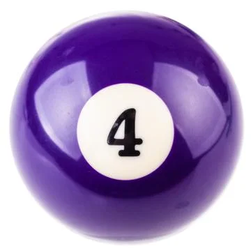 Pool ball four Stock Photos