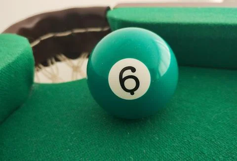 Pool ball number 6 Stock Photos