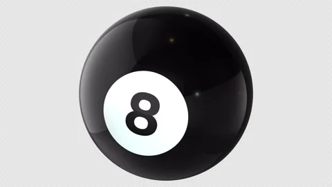 Pool Ball Number Eight Stock Footage 254132807