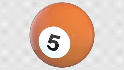 Pool Ball Number Five Stock-Footage 254133688