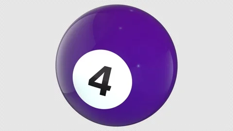 Pool Ball Number Four Stock Footage 254132456