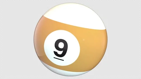 Pool Ball Number Nine Video stock 254132829