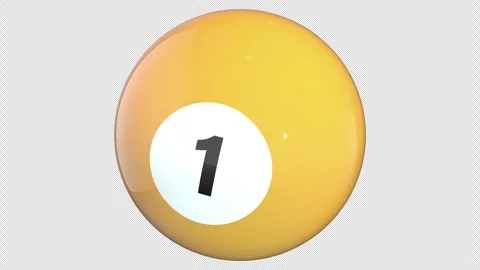 Pool Ball Number One Stock-Footage 254132329