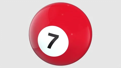 Pool Ball Number Seven Stock Footage 254133734
