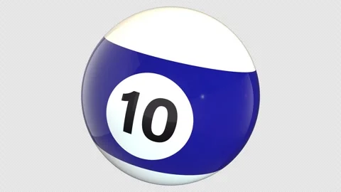 Pool Ball Number Ten Stock Footage 254133010